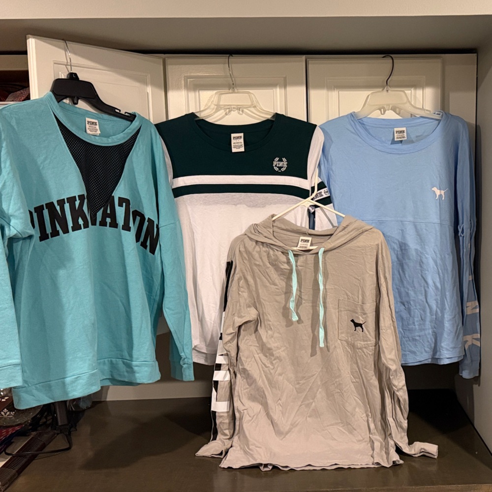 PINK Victoria's Secret  various shirts and sweatshirt with mesh